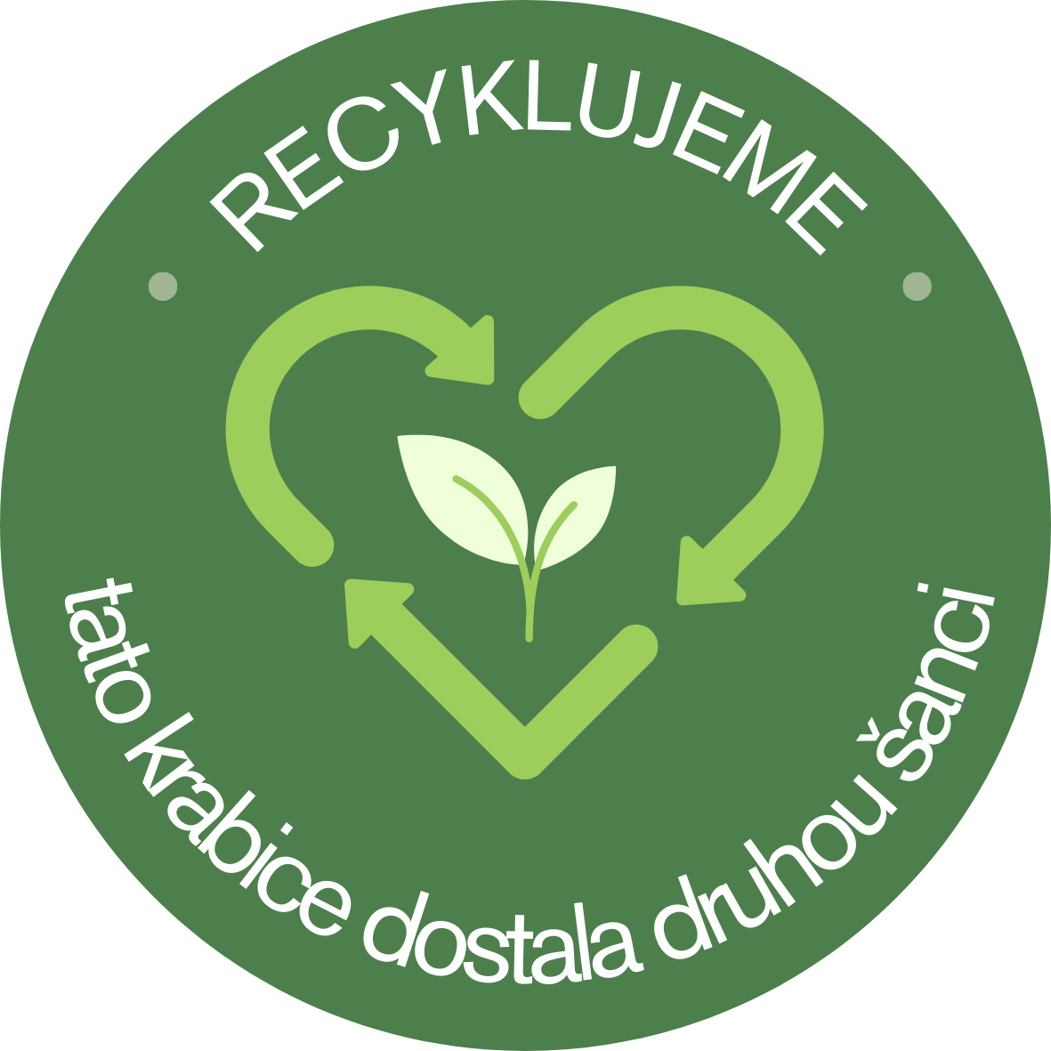 Green Modern Recycle Packaging Round Sticker